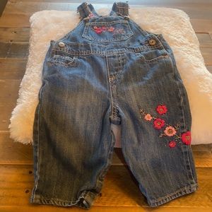 OshKosh bi’gosh girls overalls size 12 months